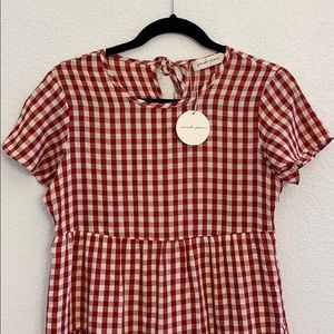 Tiered Gingham Dress